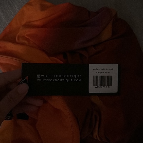 Medium Strapless Mini Dress in Horizon Hues ombré, White Fox Boutique - Picture 5 of 6